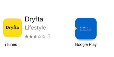 Images from itunes and google play stores for dryfta app