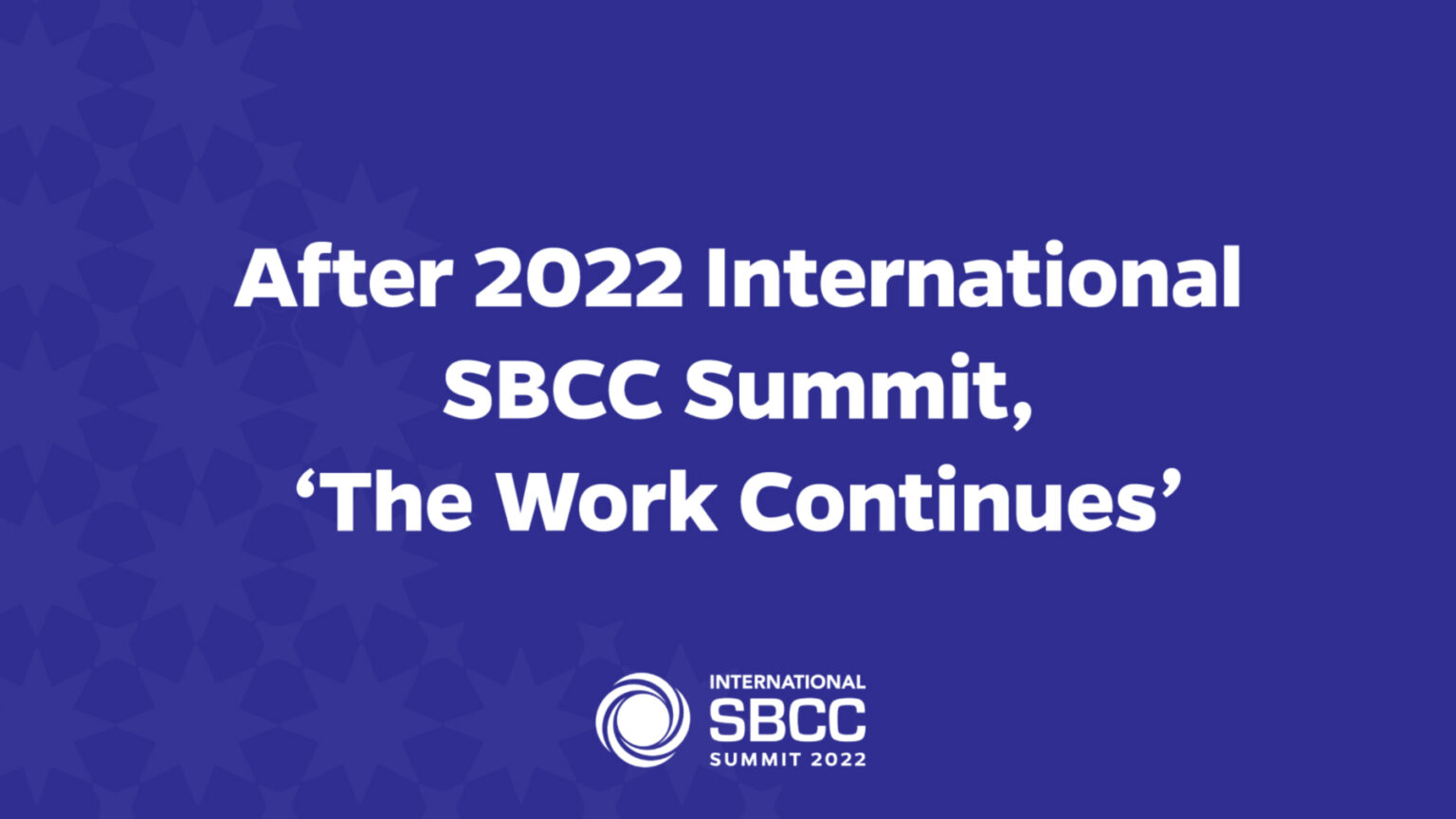 News and Updates International SBCC Summit